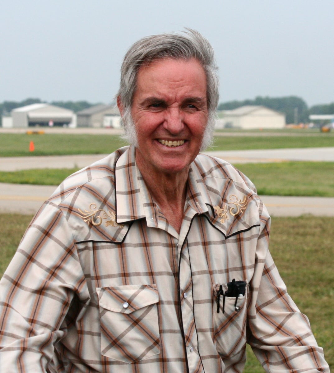 Burt Rutan at an airfield
