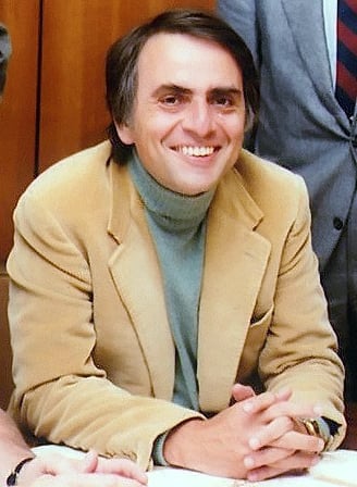 Carl Sagan smiling at The Planetary Society